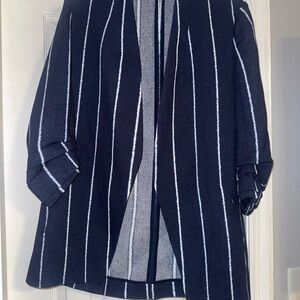 Navy Striped Women's Jacket